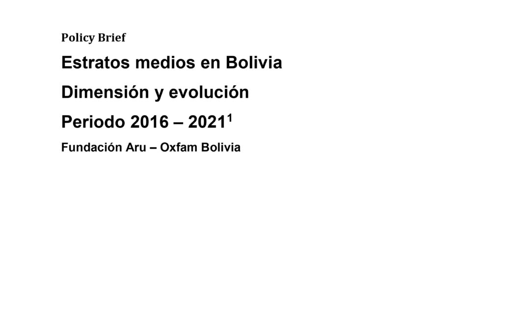 Estratos medios en BoliviaDimensión y evolución